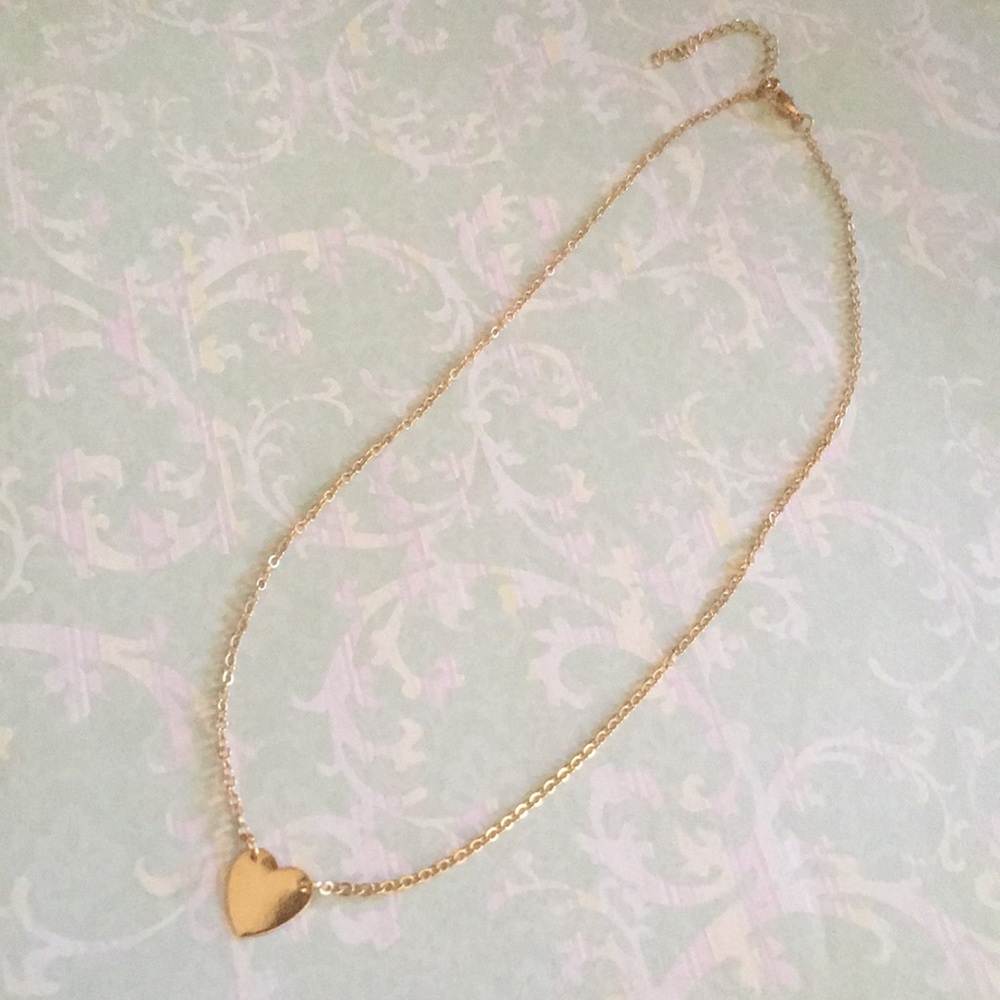 💖Gold heart necklace - Picture 3 of 8